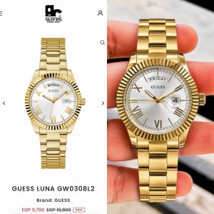 Gues s Day Date Men Gold White