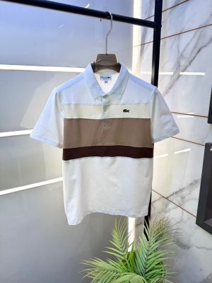 Lacost Beige Polo Premium Collar Neck T-shirt F5024-BE