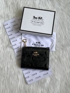 Coacch Snap Wallet Black Mini With Original Box dustCover