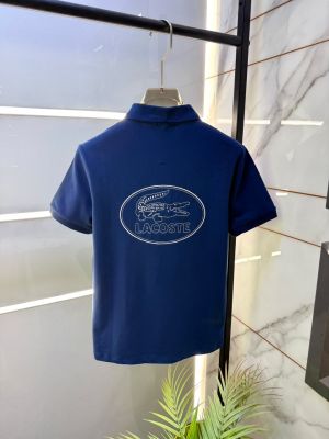 Lacost Blue Polo Premium Collar Neck T-shirt F5024-BU