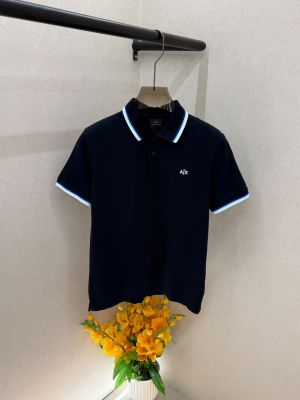Arma Exchange Navy Polo Premium Collar Neck T-shirt F5029-NY