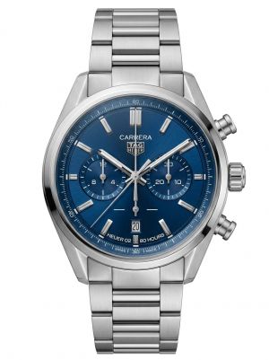 TAG Heuuer Carrera Chronograph silver blue