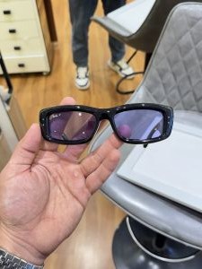 Rayba 4944 puffer square black violet