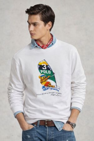 No return RL imported sweatshirt White
