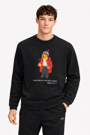 No return RL imported sweatshirt Black