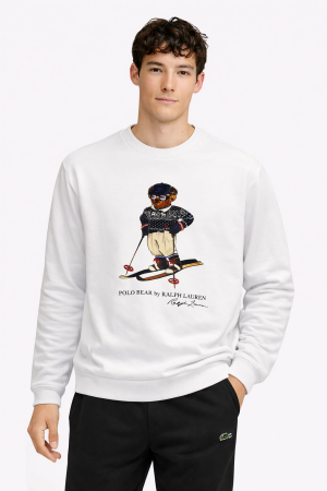 No return RL imported sweatshirt White