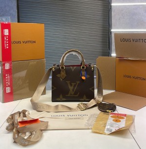Loui Vuitton LV On The Go PM With OG Box & Dust Bag Coin Pouch lv khaki box 843