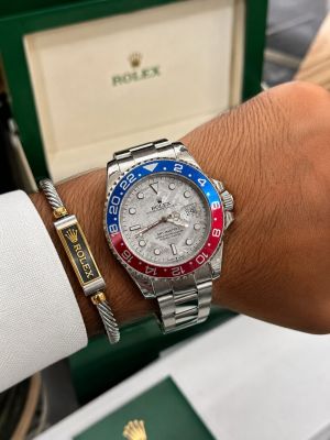 Roleex Oyster Perpetual GMT Master 2 Silver Pepsi