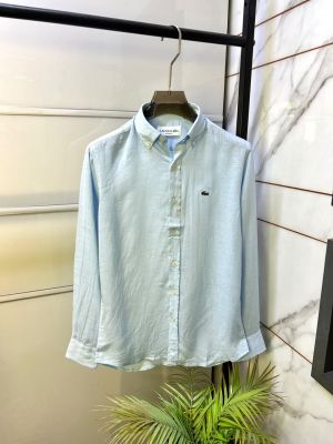 Lacost  Linen Sky Embroidery Logo Super Premium Shirt F3952-SK