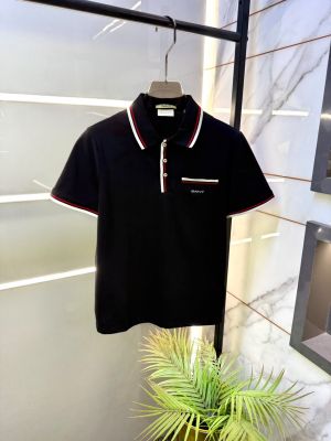 Gant Black Polo Neck Premium Collar T-shirt F3827-BL
