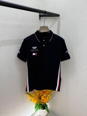 Tomm Hilfiger Black Polo Premium Collar Neck T-shirt F5025-BL