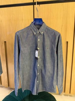 IMPORTED STORE ARTICLE DENIM SHIRT BLACKx