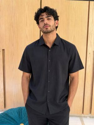 HACKET- IMPORTED STORE ARTICLE SHIRT BLACKx