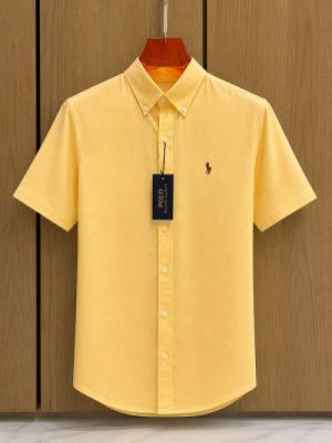 RALPx-H LAUREN POLO STORE ARTICLE IMPORTED leelan fabric SHIRT orangex