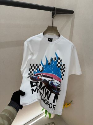 Pum Bmw Edition White Super Premium Round Neck Printed T-shirt F3950-WH