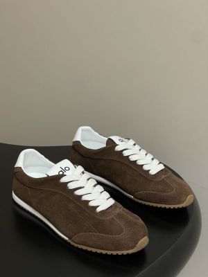 Alo Yoga Sunset Suede Sneaker Brown 496