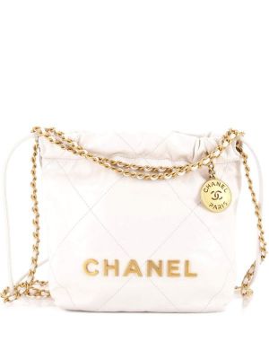 Chane pre owned 22 Chain Hobo Quilted Calfskin Mini crossbody bag with box 6619