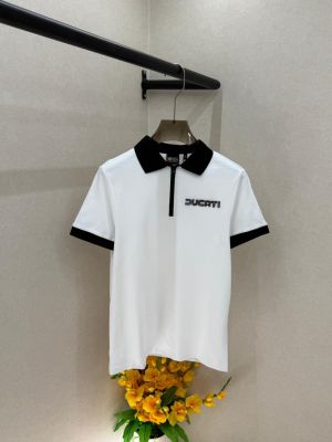 Ducati White Polo Premium Collar Neck T-shirt F3642-WH