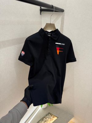 Ducati Black Polo Premium Collar Neck T-shirt F3642-B2