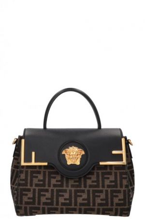 Fend Women Fendace La Medusa Medium Handbag-Brown with box 6527