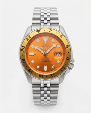 Seiko Gmt Master sliver Orange Dial
