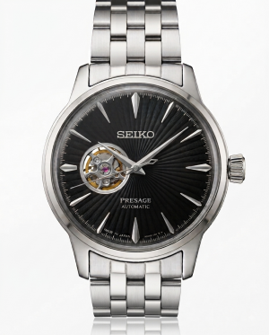 Seiko Presage silver Black Dial