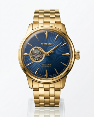 Seiko Presage Gold Blue Dail