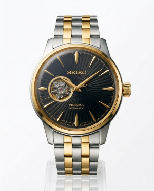 Seiko Presage Two Tone Gold Black Dail