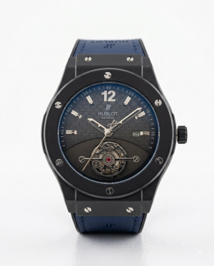 Hublot Big Bang Tourbillon Black Blue Leather