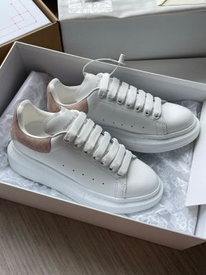 WMN Alexander McQueen White Pink Sneakers Premium Quality With Og Box And All Accesories