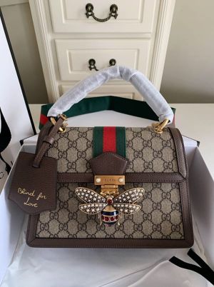 Gucc_bee queen margaret gg hand bag with box carrybag 312