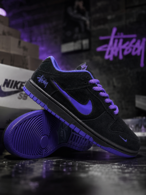 Nikke Sb Dunk Low X Stussy Purple 509