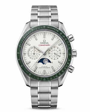 Omegg_a Speed Master CO_Axial Crono Meter Silver White Dial