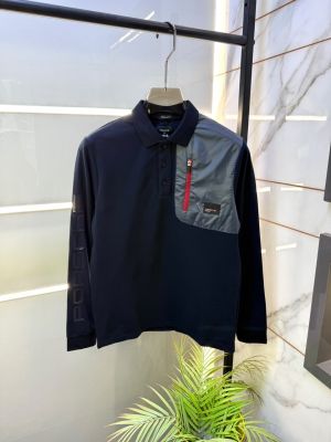 Boss x Porsche Edition Navy Polo Neck Full Sleeves Premium Collar T-shirt F5094-NY