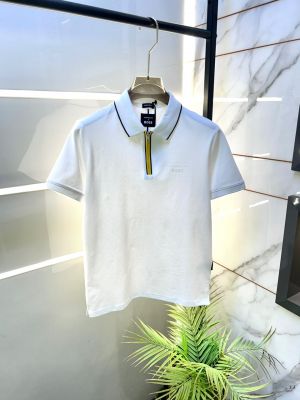 Boss x Porsche Edition White Collar Neck Premium Polo T-shirt F3922-WH