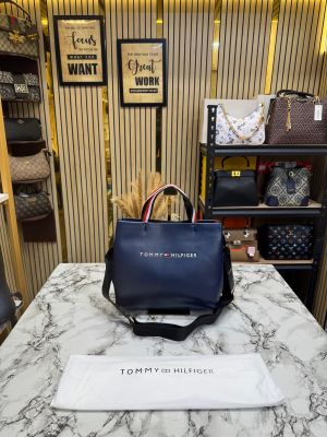 Tommy Hilfige Large Tote Bag With Shoulder Strap Navy Blue (1008)