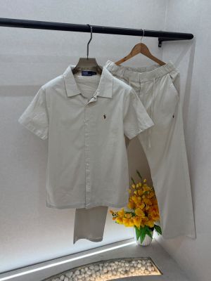 Ralp  Lauren Cream Imported Linen Super Premium Cord Set F4022-CR