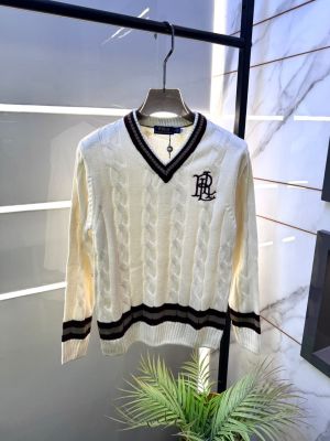 Ralp_Lauren Imported White knitted Super Premium Pullovers F3410-WH