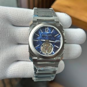 Bvlgari Octo Finissimo Tourbillon Silver Blue Marble