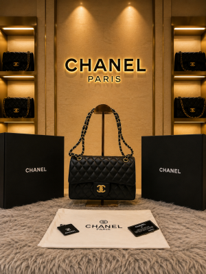 Chane Paris Jumbo big size lather QUALITY Inner Branding with box Bill 6430