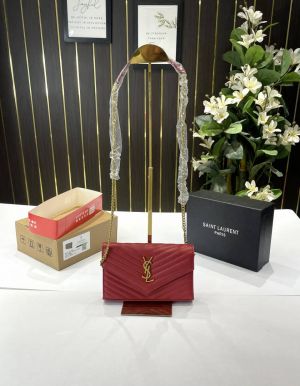 YSL SAINT LAURENT COLLEGE MEDIUM CHAIN BAG  khaki dubble box packing 6451