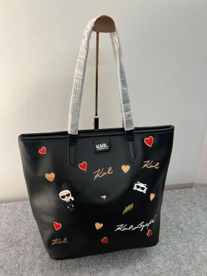 Karl Lagerfeld Embossed Logo Tote Para Mujer Original With Dust Bag 6454