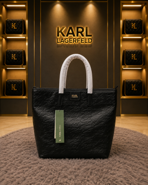 Karl Lagerfeld Embossed Logo Tote Para Mujer Original With Dust Bag 6455