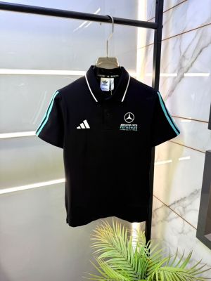 Adida Black Collar Neck Premium Printed Polo T-shirt F5076-BL