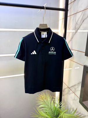 Adida Navy Collar Neck Premium Printed Polo T-shirt F5076-NY