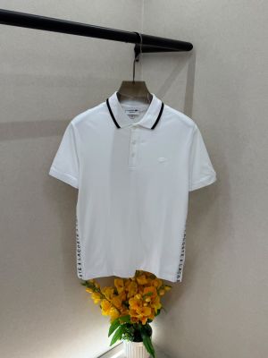 Lacost White Polo Premium Collar Neck T-shirt F5030-WH