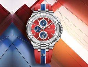 Maurice Lacroix Aikon Chronograph Beach Volley Viking Silicone Belt