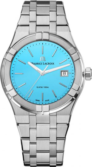 Maurice Lacroix Aikon Quartz 40mm With A Vibrant TurquoiseLight Blue Dial