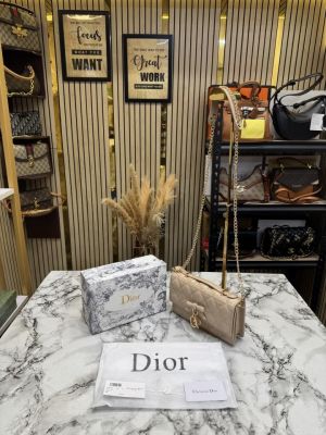 Dioxr Lady D Joy Style Cannage Lambskin Leather Chain Shoulder Ba ricot) (2804)