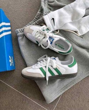 Adidass SAMBA WHITE GREEN 665